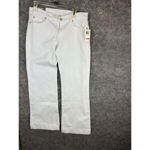 7 For All Mankind Jeans Womens 30 Flare Bell Bottom Slim Trouser White Dojo New